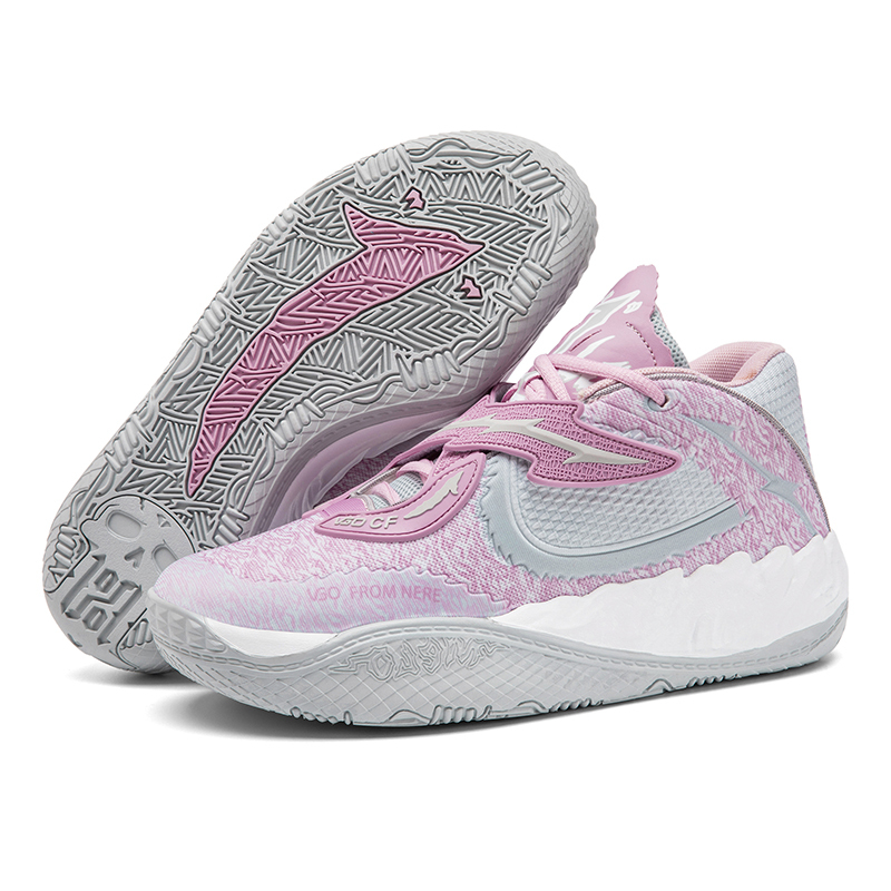 Merlot Ball Three Ball 5Th Generation Basketball Shoes Men's Practical Wear-Resistant Competition Training Sports Shoes for Students and Children