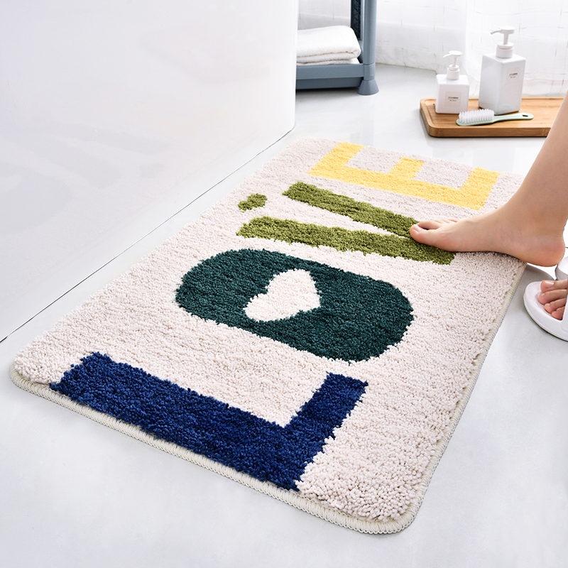 Bathroom Absorbent Ground Mat in door Slip Mat Toilet Quick Dry Door Cushion Carpet Makeup Room Doormat Bathroom Foot Mat