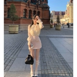 Короткая куртка, юбка, комплект, рубашка