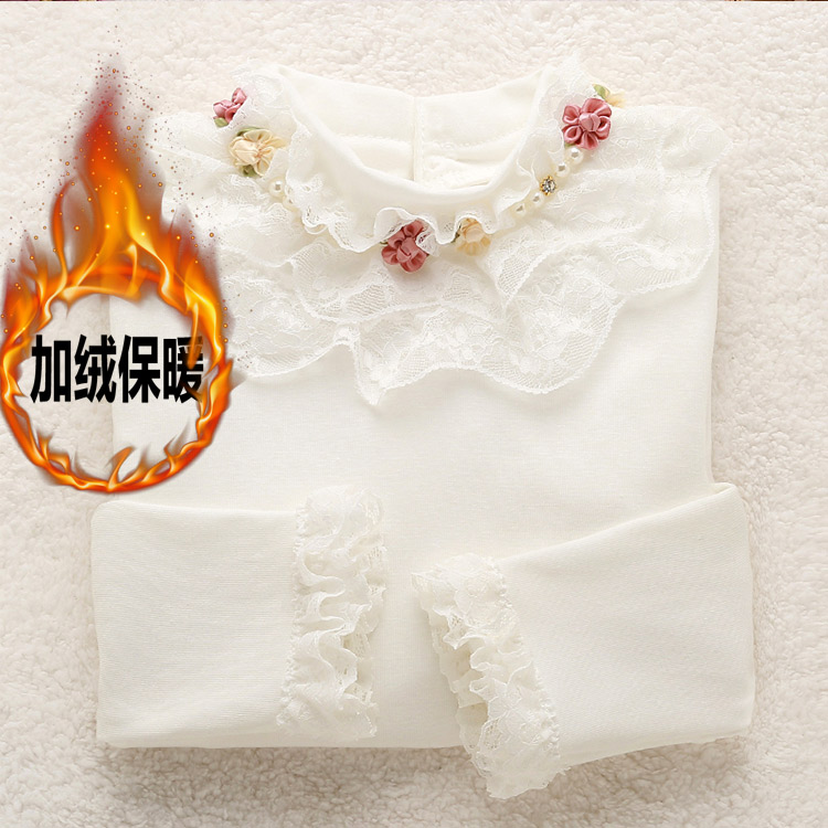 Quần áo trẻ em gái đáy quần dài tay mùa xuân và mùa thu mẫu áo thun cotton trẻ em lớn và trẻ em cộng với nhung dày áo mới thủy triều thời trang bé trai