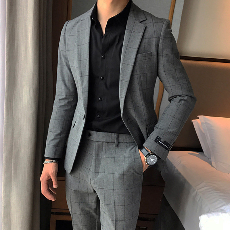 OECANA men's clothing leisure Inn suits suit Korean version of the suit Two sets of trends to work for men