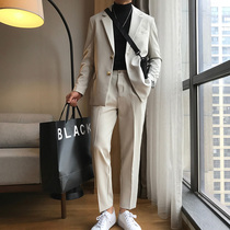OECANA light mature style mens casual suit pants two-piece British youth small suit suit suit suit mens tide