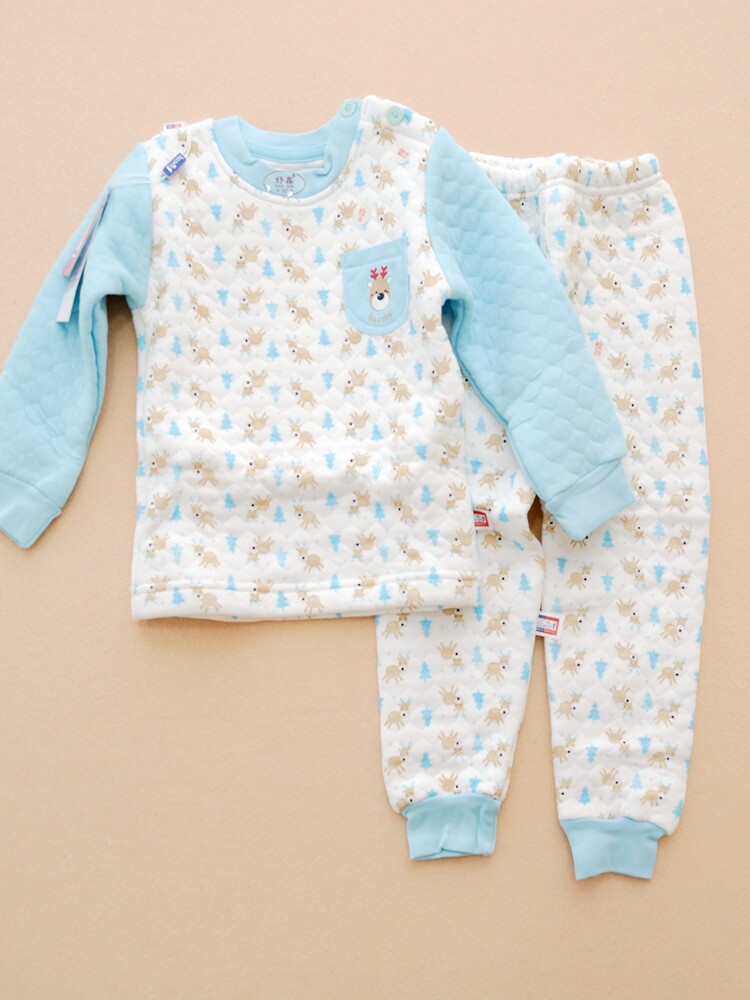 HAOXIN BOY BABY UNDERWEAR SET BABY JACKET THICKENED COTTON WINTER WARM CLOTHES CARTOON AUTUMN CLOTHES AUTUMN PANTS