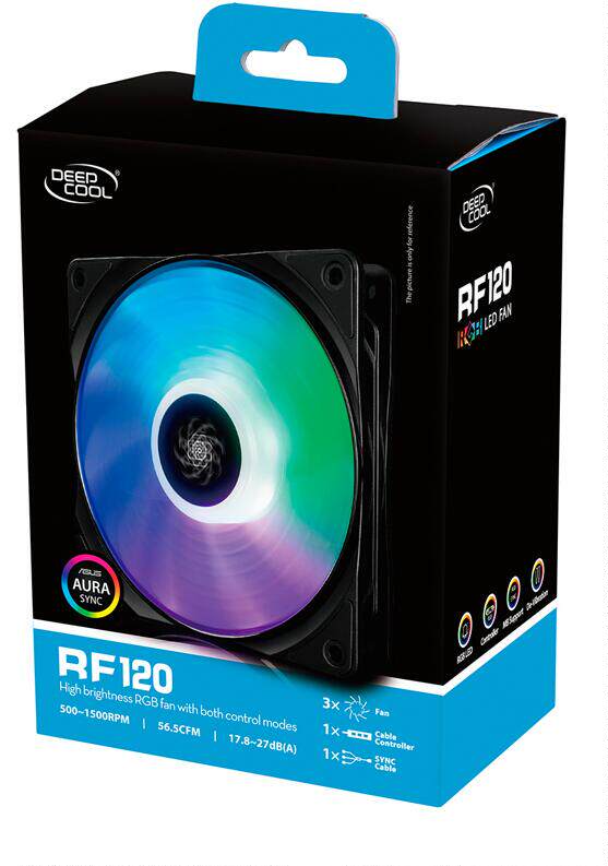 Kyushu Wind Shinto RF Magic Ring CF Magic Film 120 12cmRGB Chassis Fan Three loaded AURA Main board same-Taobao