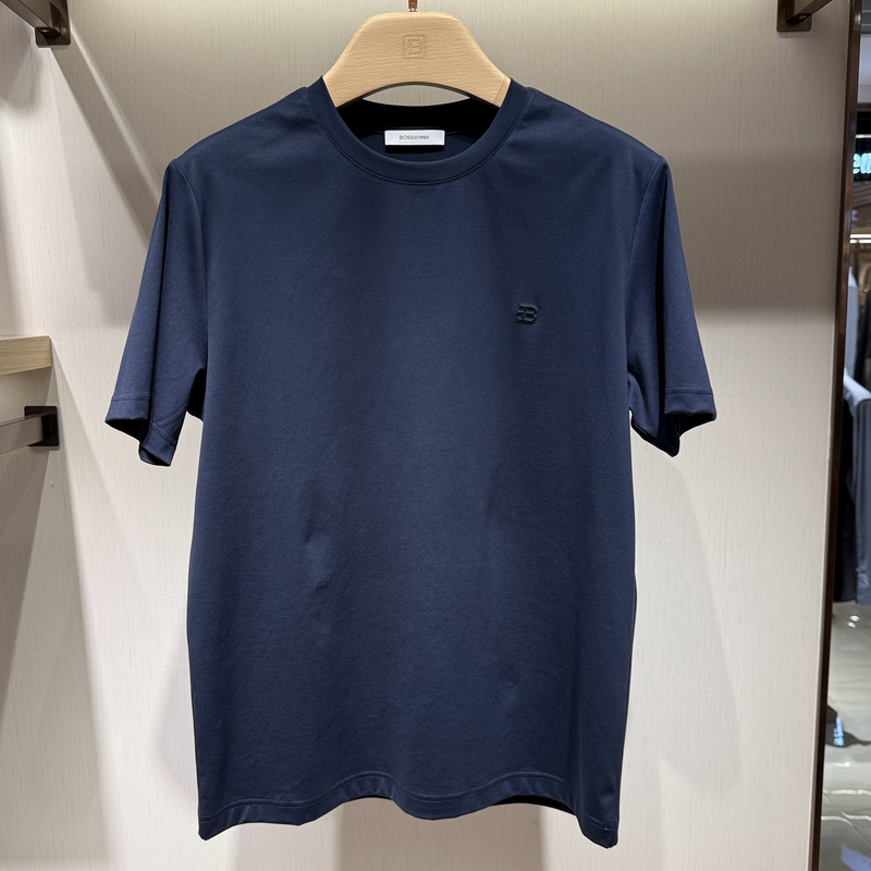 Bosssunwen Short-Sleeved T-Shirt 26 New Counter Model Spring and Summer Men's Casual Round-Neck Knitwear 2 Colors A621T802 Bosssunwen Short-Sleeved T-Shirt 26 New Counter Model Spring and Summer Men's Casual Round-Neck Knitwear 2 Colors A621T802