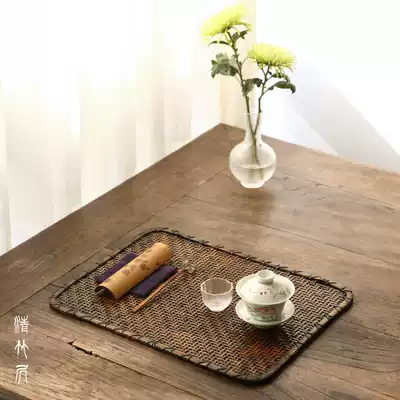 Qingzhu House Ink Fragrant Japanese-style bamboo tea mat Zen tea mat tea accessories Xiangdao mat dry bubble bamboo mat
