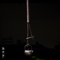 Qingzhuju Japanese old iron pot Free hook hook Silver pot Iron hook hook Teapot Tea set accessories zero tea ceremony