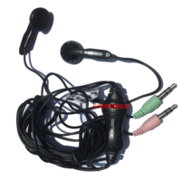 Gaming Voice Laptop Headphones With Microphone Earplugs Desktop Headset Wire Control Two Heads 2 m Long Lines