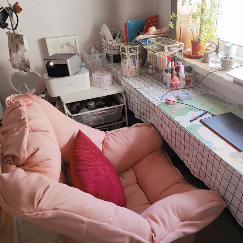 Home Computer Chair Backrest Stool College Student Dorm Slob Sofa Chair Bedroom Desk Dorm Room Game Electric Race Chair-Taobao