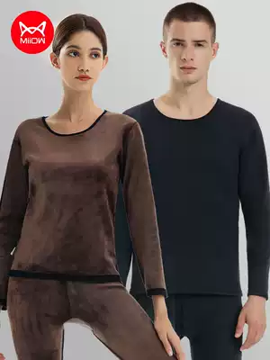 Cat man fever clothes men thickened and velvet middle-aged and elderly cold-proof cotton sweater autumn and winter autumn clothes sanitary pants suit women