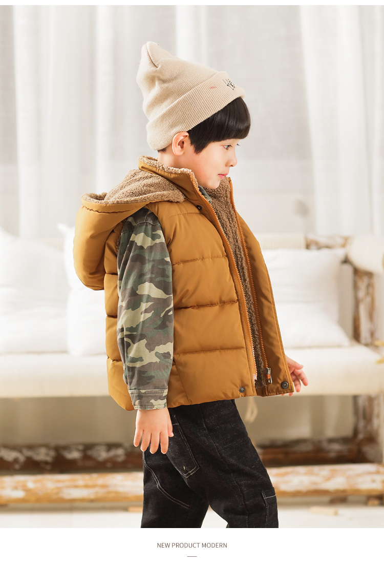 Áo vest bé trai cotton dày vest mùa thu đông cho bé vest vest trẻ em 2019 phiên bản Hàn Quốc mới cộng với áo nhung thủy triều - Áo ghi lê áo gile cho bé lịch lãm đáng yêu