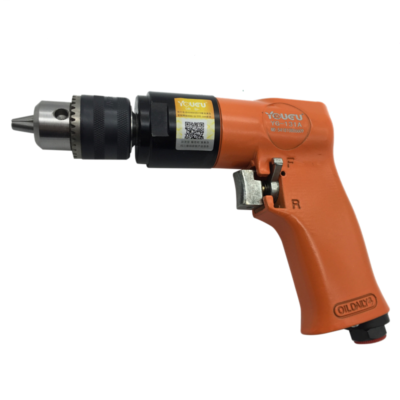 Taiwan Oil Valley Industrial Grade Pneumatic Electric Drill 10MM Air Drill Forward and Reverse Tapping Machine Adjustable Drilling Machine