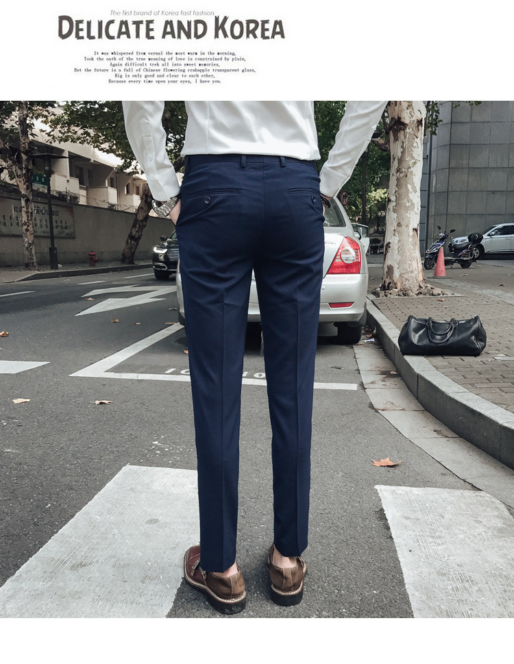 Мужские летние трендовые штаны, костюм, в корейском стиле, облегающий крой, свободный прямой крой 