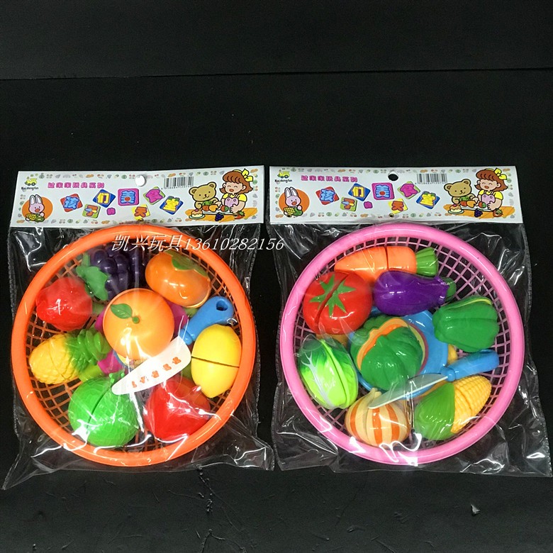 Children play house wine kitchen toys Spell cut fruit and vegetable cake cut music for boys and girls toys educational cut music