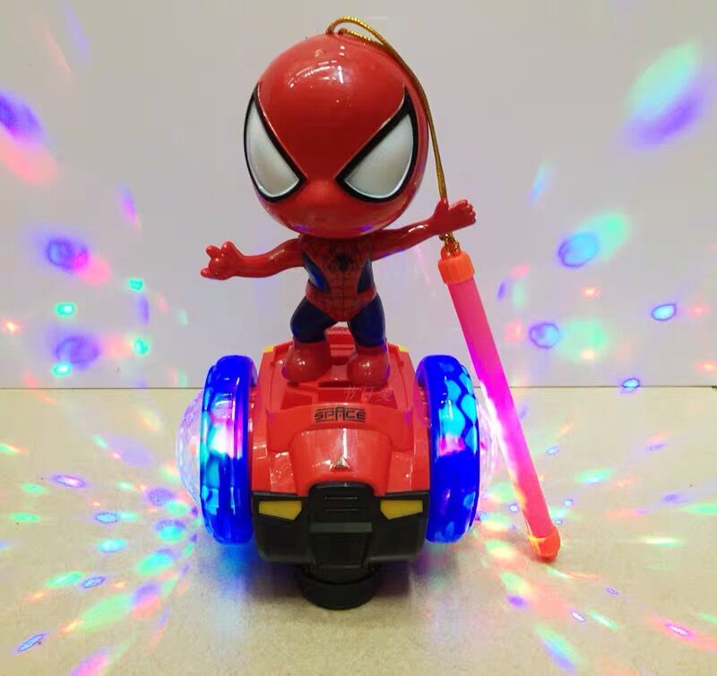 Lantern Lantern Children's Electric Cardholder Balance Car Spider-Man Colorful LightMusic Boys Gift Flower Lights