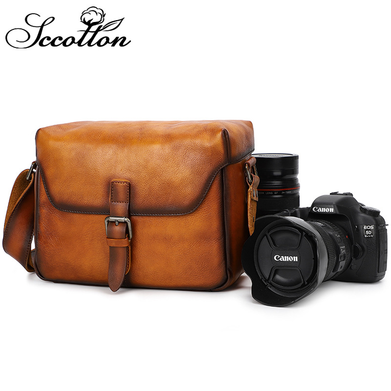 Retro genuine leather waterproof Canon Sony micro single eye camera Anti-camera bag Single shoulder bag Nikon Photography bag Ricoh GR2 3