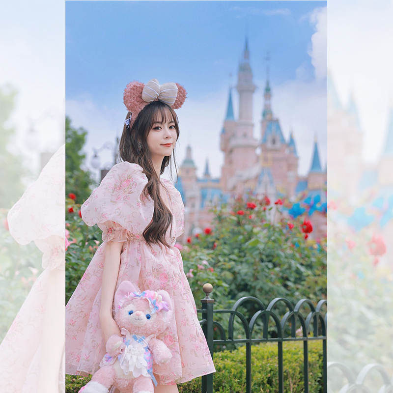 Disney Style Women's Clothing French Tea Break Runaway Princess Dress Adult High-End Puff Sleeve Age-Reducing Dress for Women Disney Style Women's Clothing French Tea Break Runaway Princess Dress Adult High-End Puff Sleeve Age-Reducing Dress for Women