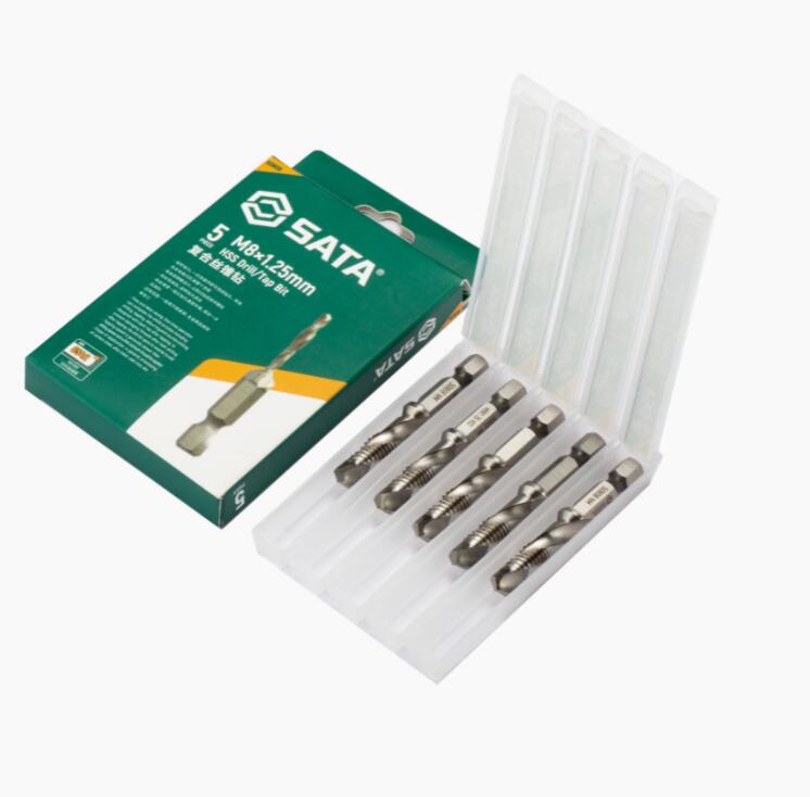 SATA Shida tools 5-piece set of high-speed mesh composite screw tapping drill 50808 50810
