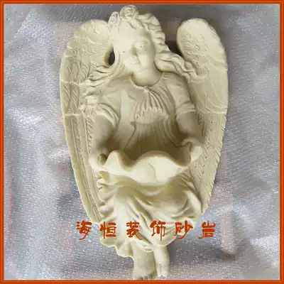 Sandstone relief with basin Angel indoor and outdoor Hotel Villa urban landscape garden sculpture decoration figure pendant