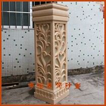 Artificial sandstone sculpture Hotel Villa high-end clubhouse indoor and outdoor KTV decoration material flower pot flower pole Pier