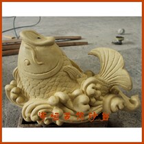 Sandstone sculpture Fountain Hotel Villa community garden landscape fountain water spray mouth ornaments-water fish