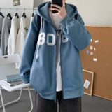 Трендовая толстовка с капюшоном, мужской осенний кардиган для школьников для отдыха, оверсайз