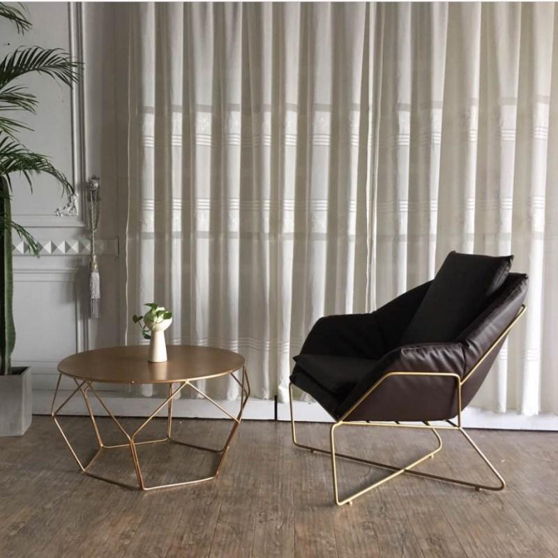 loft Sắt nghệ thuật Buppee đơn sofa cà phê sân thượng nhà hàng ghế boong giải trí ghế lười biếng - Ghế sô pha bộ ghế sofa