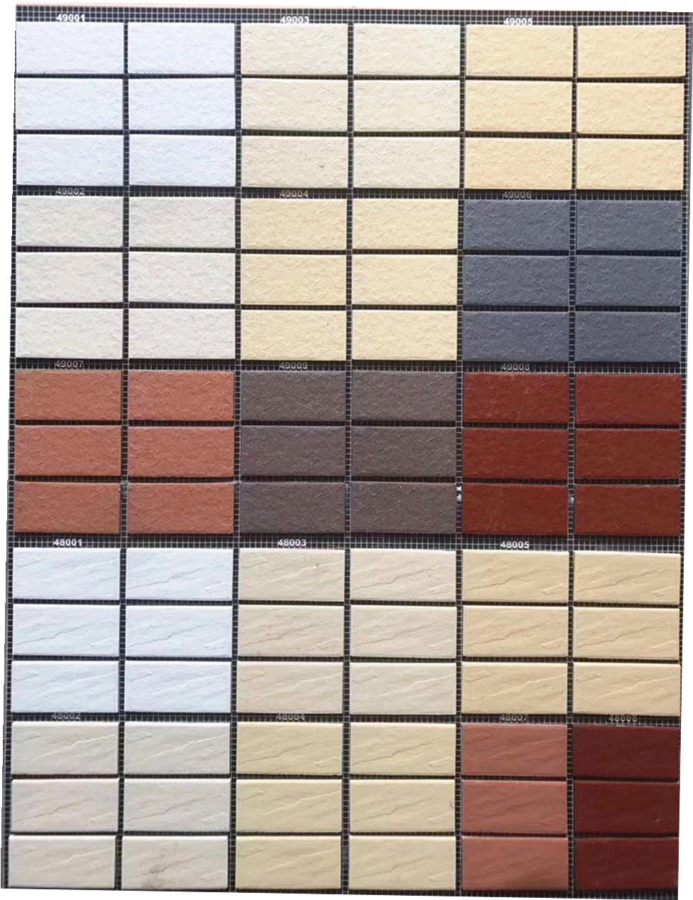 Foshan exterior wall tile wall brick paper brick whole body brick Villa brick 45 95 village outdoor wall color code brick