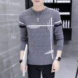 Демисезонный утепленный трикотажный трендовый свитер, коллекция 2021, в корейском стиле, высокий воротник