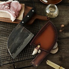 Ножны для ножей 手工高档皮革刀套屠夫刀套挂腰屠宰刀砍骨刀刀鞘pu皮菜刀保护套