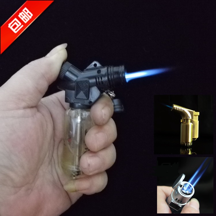 Creative gas welding gun miniature spray gun powerful straight punching inflatable body lighter windproof small spray gun igniter