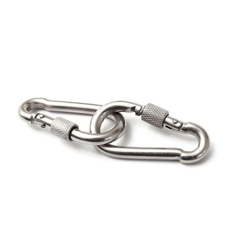 304 stainless steel quick hanging buckle outdoor climbing insurance buckle connecting ring hyacinth with lock spring hook buckle dog chain buckle