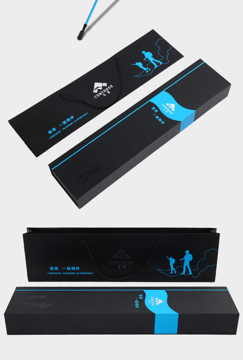 Cực trekking carbon ngoài trời Cây gậy bằng sợi carbon Khóa ba gậy đi bộ Hộp quà tặng - Gậy / gậy gậy cho người khiếm thị