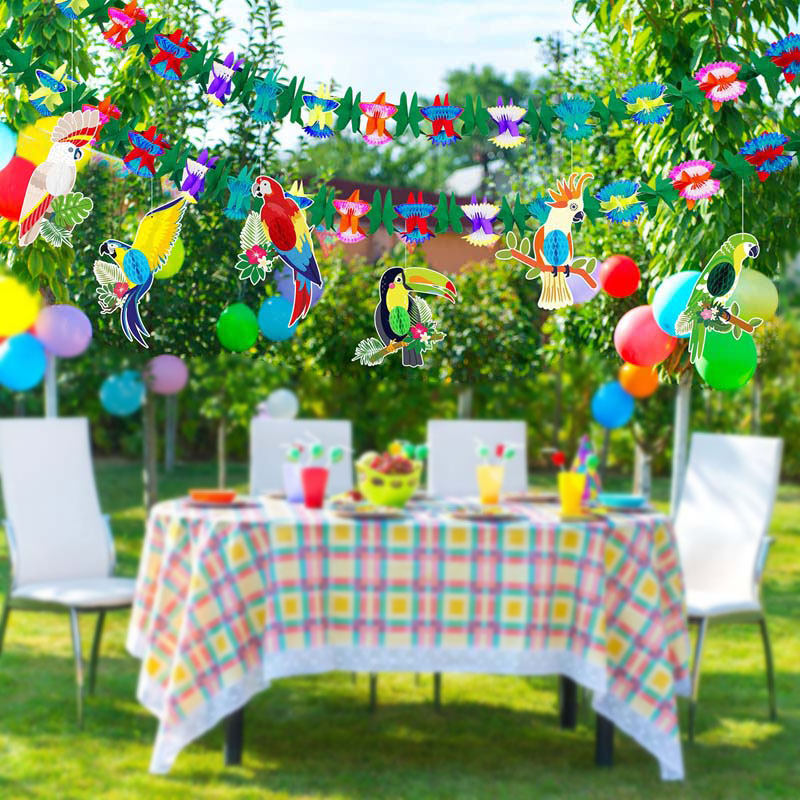 Kindergarten classroom Mori ring-created pendant ice cream honeycomb ceiling pendant Hawaiian theme Meichen decoration
