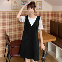 Large size womens dresses summer clothes cover belly thin age reduction foreign style 2021 new fat mm fashionable loose tide