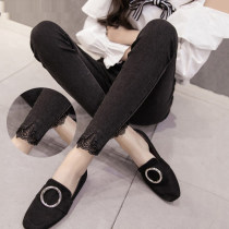  Fat mm pants female plus size thin 200 kg spring and autumn 2021 autumn new fashion western style small feet jeans