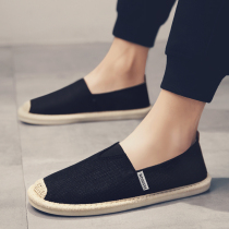 Trend 100 lap mens shoes casual Canvas Bean bean Han version Tidal Shoes Breathable Sloth Fisherman Fisherman A foot pedal old Beijing cloth shoes