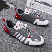 Spring 2022 new lazy shoes Han version Trend One foot pedal bean-bean shoes Mens casual shoes individuality cloth shoes mens shoes