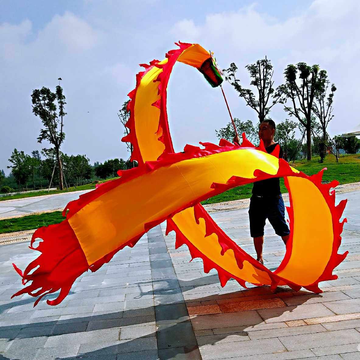 Square dance fitness dragon dance Dragon Dance Sports Dragon Dragon Dragon Dragon ribbon ribbon Dragon Dragon Dragon cloth props