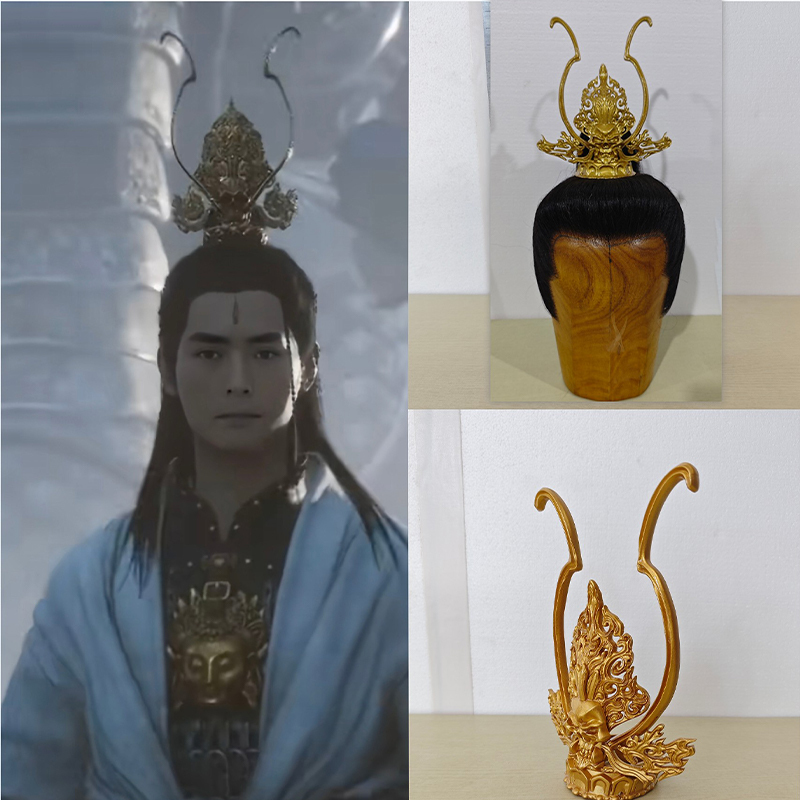 Black Myth Yang Jian Style Replica Resin Hair Accessory Ancient Style National Style Bid3 1/6 Scale Black Myth Yang Jian Style Replica Resin Hair Accessory Ancient Style National Style Bid3 1/6 Scale