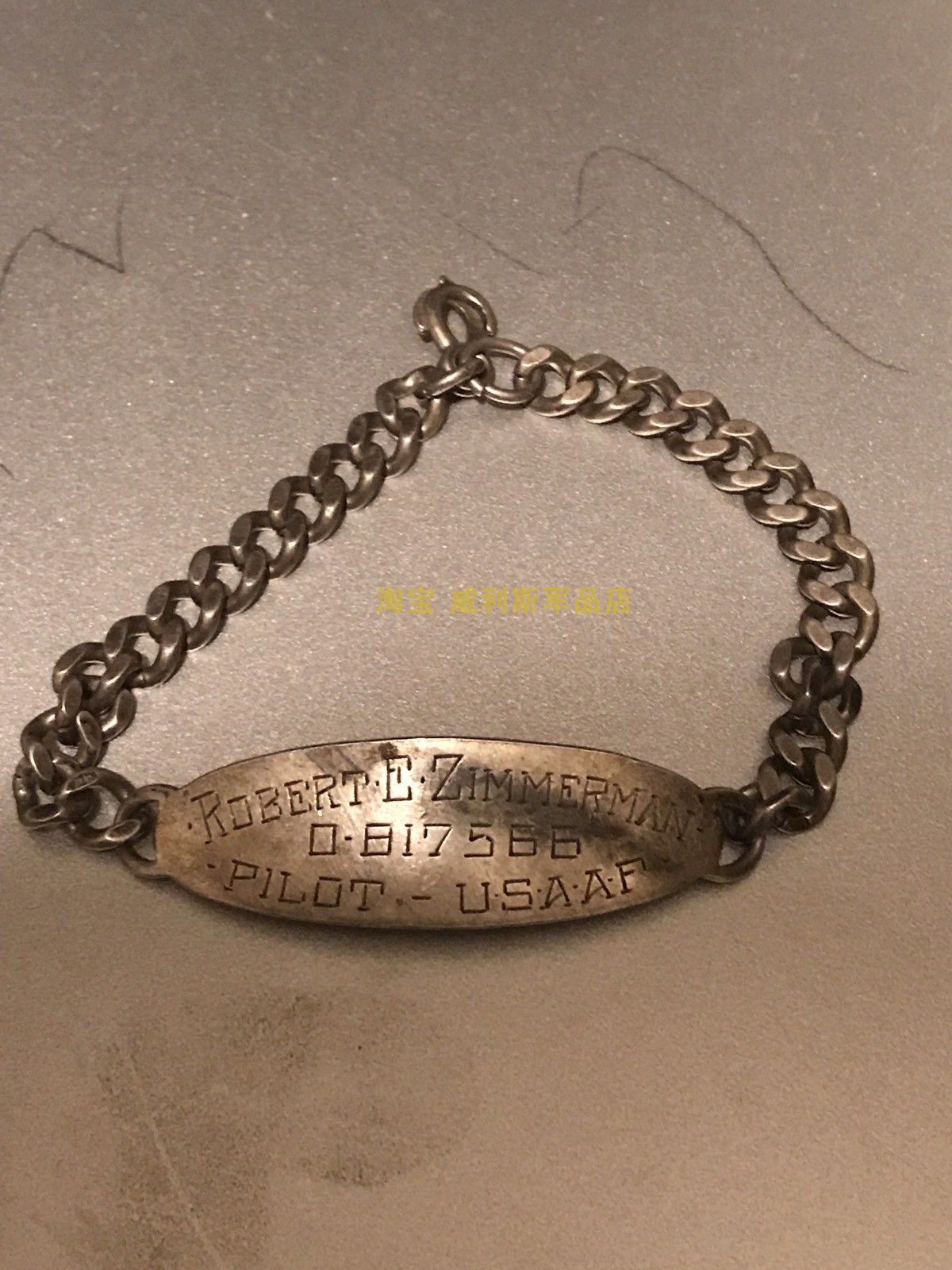Retro ancient ancient World War II US military version of the original goods Land Air Officer Pilot Good luck pure silver hand alchemy ring accessories