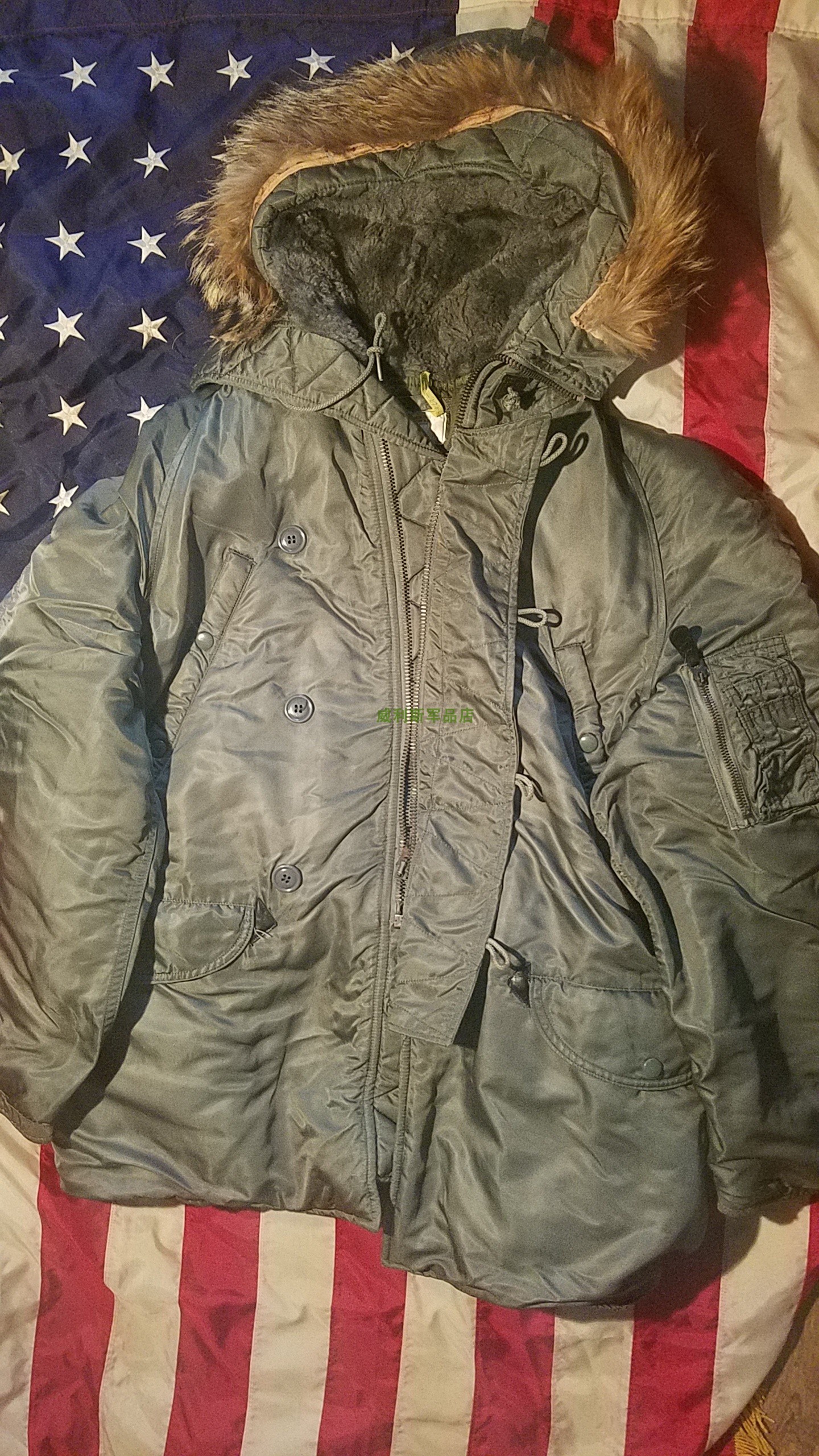 Ancient US Army version original product for 78 years Pilot polar anti-cold wolf Mao N3B coat jacket