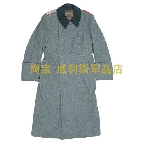 1:6 World War II German Military Edition Original Officer Yuan Ye Grey Long Edition Pure Wool Tant Uniform Military Coat 2