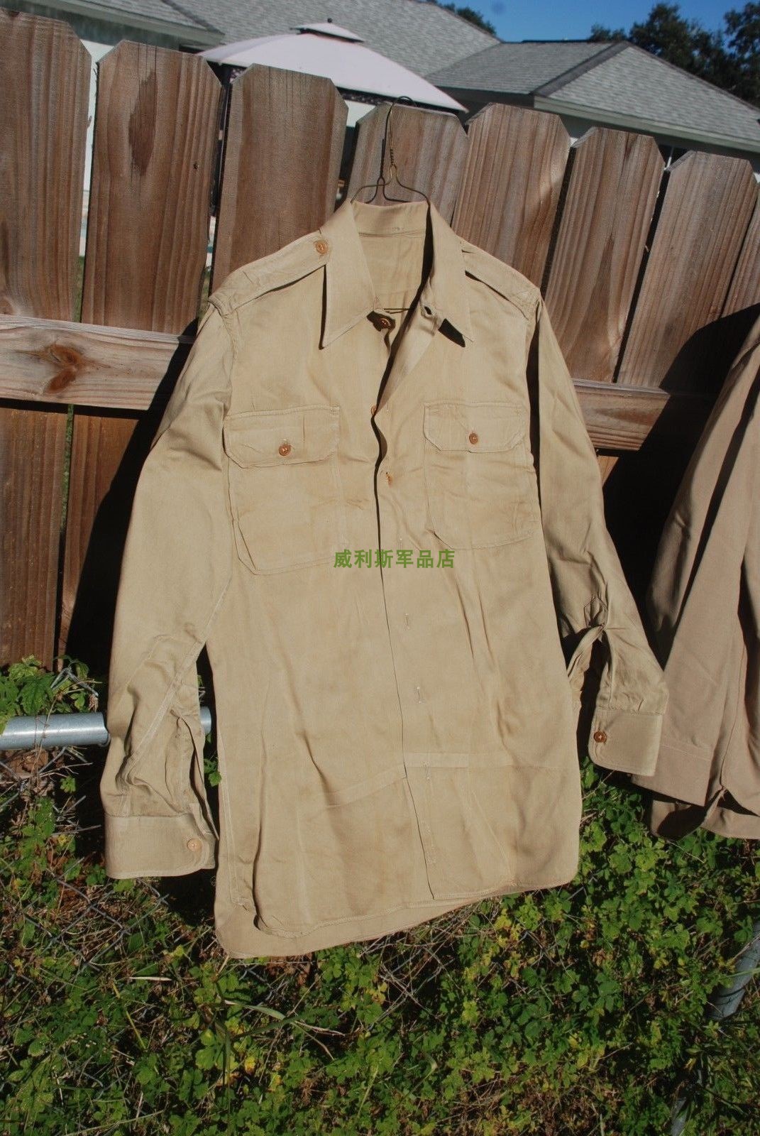 Big World War II US Army Edition Original Pine Army Air Force Pilot Karma Color Wool Officer Uniformed Shirt