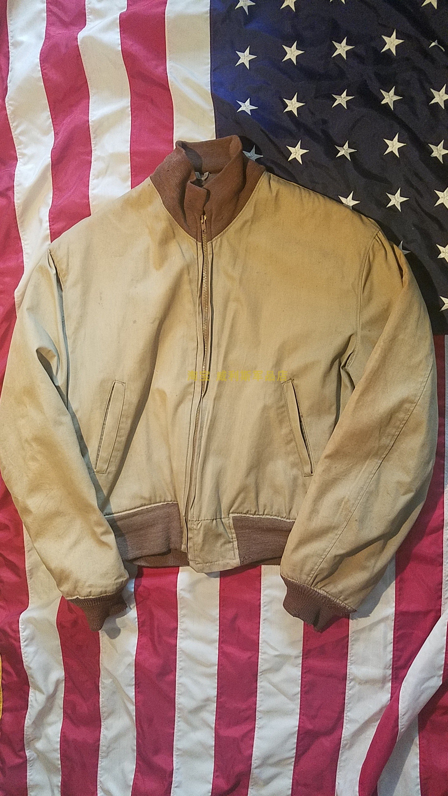 WWII US Army Edition Original Brand Air version Pilot Rain-proof Silk Fabric M1938 Tank Hand Jacket