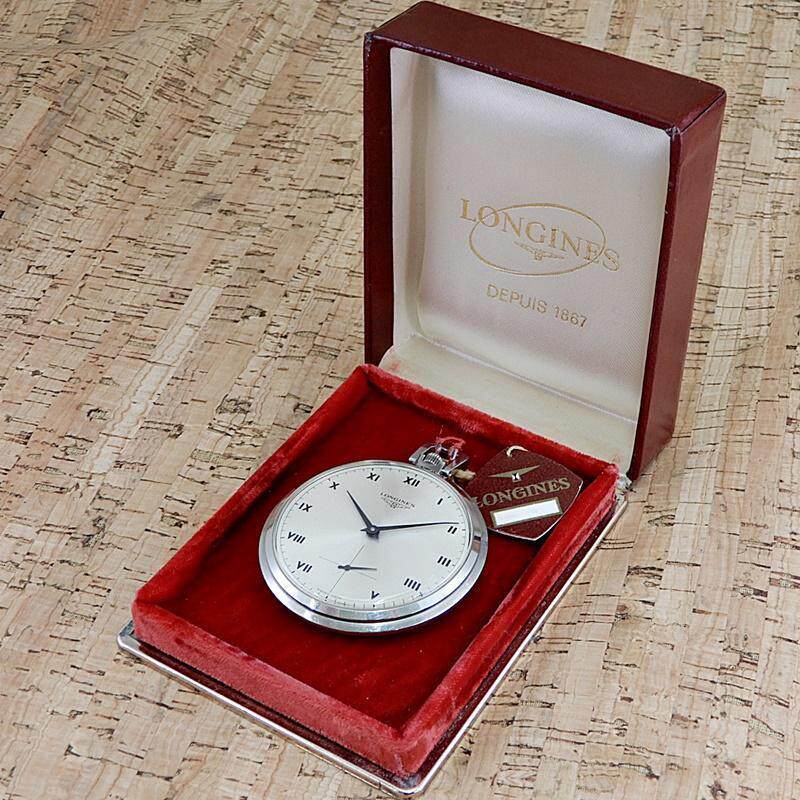 Retro ancient ancient with reflux polenta LONGINE ultrathin double-disc Waimeter to be precise