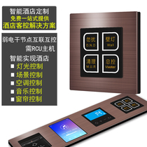Hot selling hotel intelligent customer control RS485 dry contact tap voice switch socket control panel manufacturer