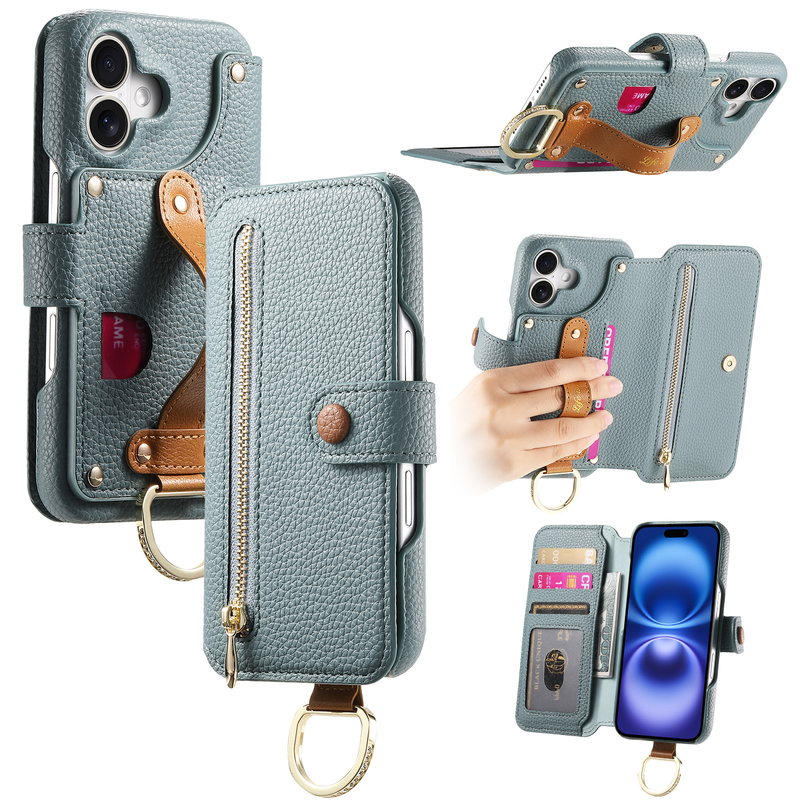 Litchi Pattern Zipper Hardware Buckle Suitable for Iphone17/16/15/14Promax Apple 13/12/11Promax/Xsmax/Xr Flip Phone Case 7/8Plus Leather Case Litchi Pattern Zipper Hardware Buckle Suitable for Iphone17/16/15/14Promax Apple 13/12/11Promax/Xsmax/Xr Flip Phone Case 7/8Plus Leather Case