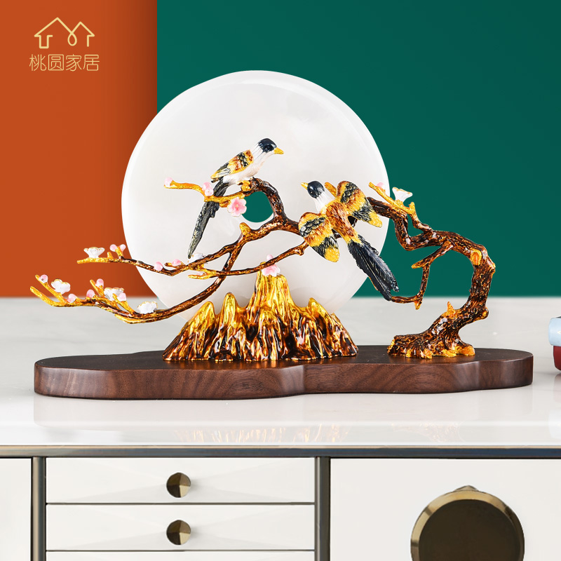Enamel Caixi Festive Decorations with Branches Light Extravaganza LUXURY HOME LIVING ROOM XUAN GUAN CABINET TV CABINET DECORATIONS JO RELOCATION GIFT