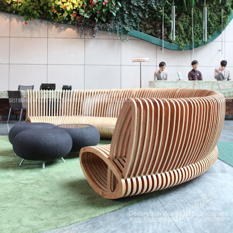 Slice Arc Art Seat Hotel Airport Waiting Area Rest Sofa Lounge Chair Mall Casual Public Chair